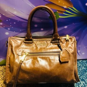 Miu Miu Tan Leather Satchel/ crossbody